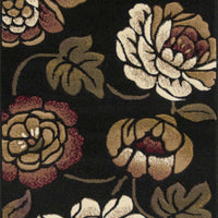 2'2" x 7'11" Runner Polypropelene Black Area Rug