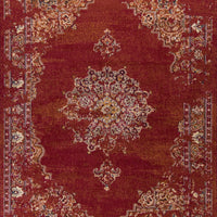 3'3" x 4'11" Polypropelene Burnt Red Area Rug