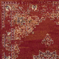 3'3" x 4'11" Polypropelene Burnt Red Area Rug