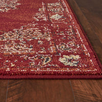 3'3" x 4'11" Polypropelene Burnt Red Area Rug