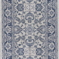 2'2" x 7'6" Polyester Slate Blue Area Rug