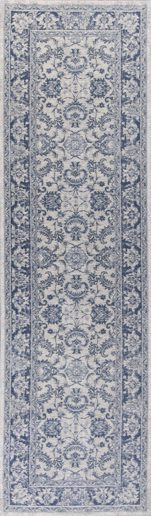 2'2" x 7'6" Polyester Slate Blue Area Rug