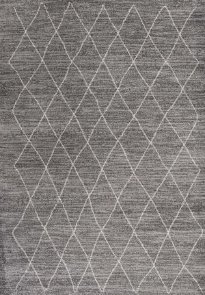 3'3"X 5'3" Polypropelene Grey Area Rug