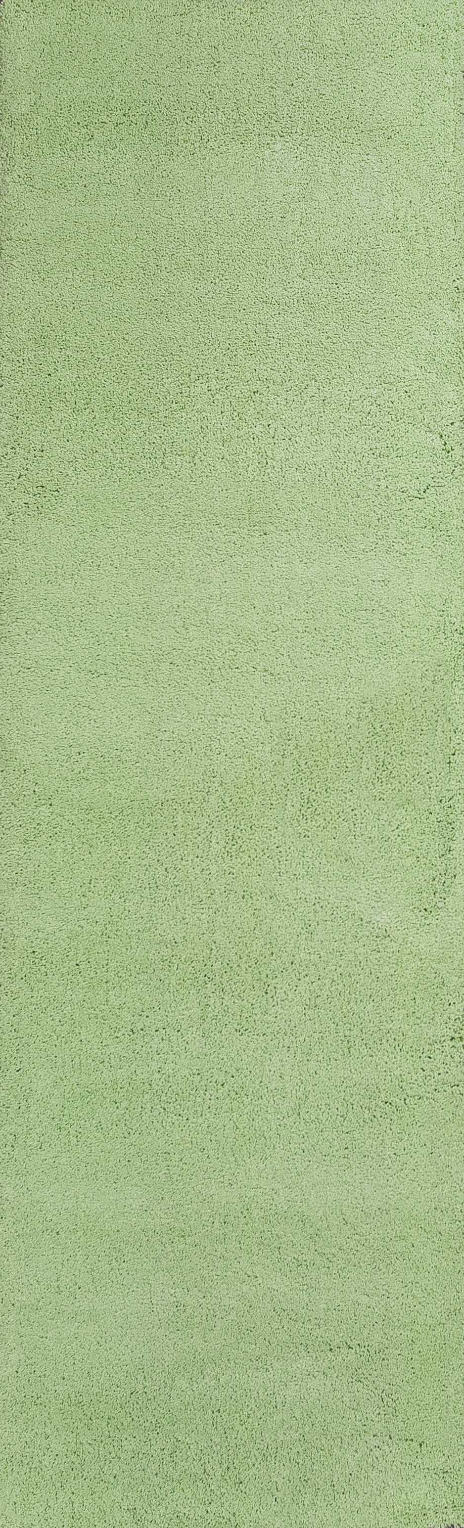 2'3" x 7'6" Runner Polyester Spearmint Green Area Rug