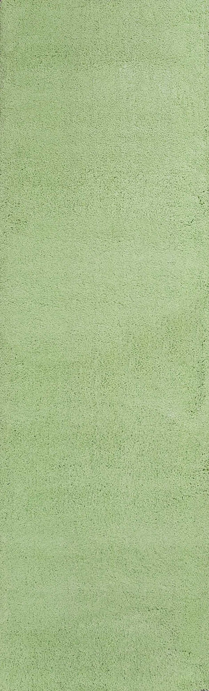 2'3" x 7'6" Runner Polyester Spearmint Green Area Rug