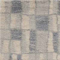 3'9" x 5'11" Polypropelene Ivory-Blue Area Rug