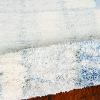 3'9" x 5'11" Polypropelene Ivory-Blue Area Rug