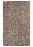 3'x5' Beige Heather Hand Woven Indoor Shag Area Rug