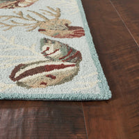 3'3" x 5'3" Polyester Blue Area Rug