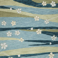 3'3" x 5'3" Polyacrylic Blue Area Rug