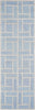 2'3" x 7'6" Runner Wool Ice Blue Area Rug