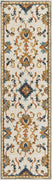 2'3" x 8' Runner Wool Ivory Area Rug