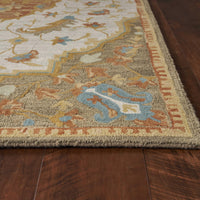 3'3" x 5'3" Wool Ivory Area Rug