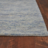 3'3" x5'3" Wool & Viscose Ocean Blue Area Rug