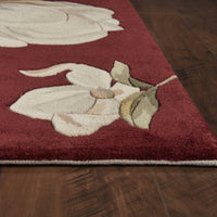 30" x 50" Wool Red Area Rug