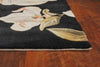 30" x 50" Wool Black Area Rug