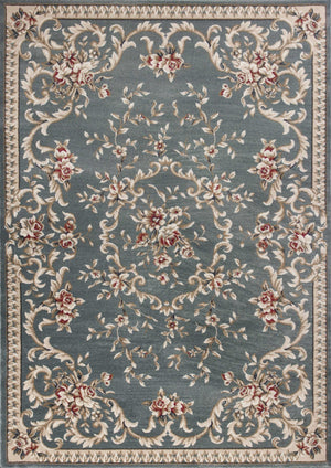 5'x8' Slate Blue Floral Indoor Area Rug