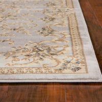 5'3" x 7'7" Polypropelene Light Grey Area Rug