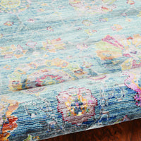 3'6" x 5'6" Polyester Blue Area Rug