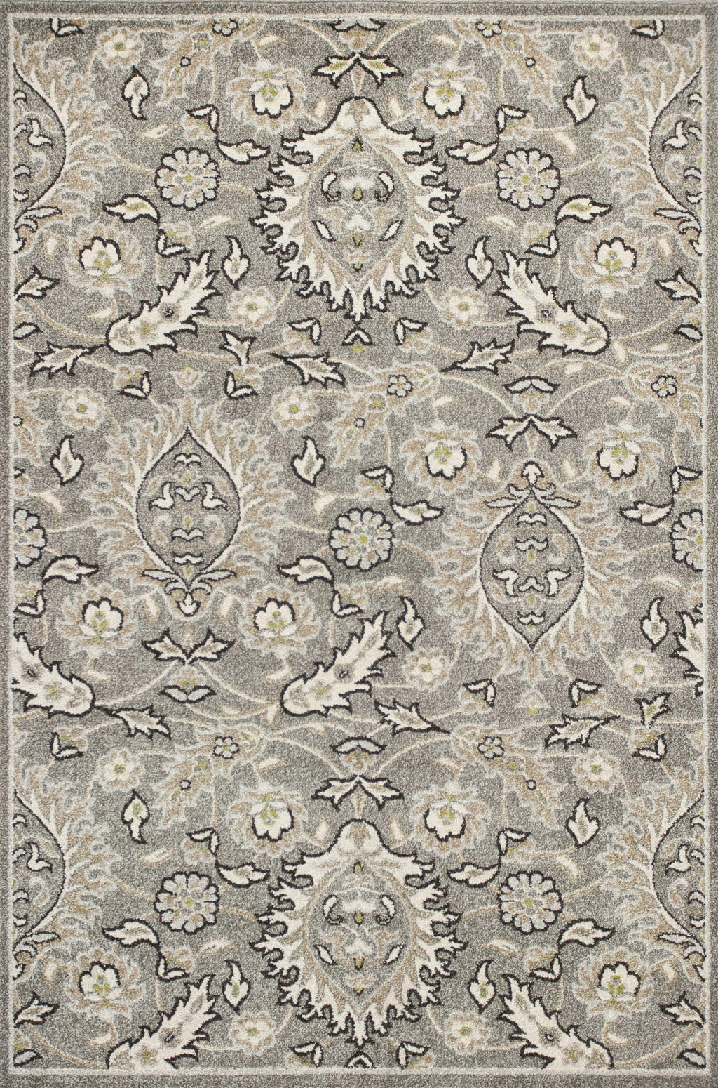 5'3" x 7'7" UV-treated Polypropelene Grey Area Rug