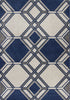 5' x 8' Ivory or Denim Geometric Diamond UV Treated Area Rug