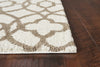 3'3" x 5'3" Microfiber Ivory-Beige Area Rug