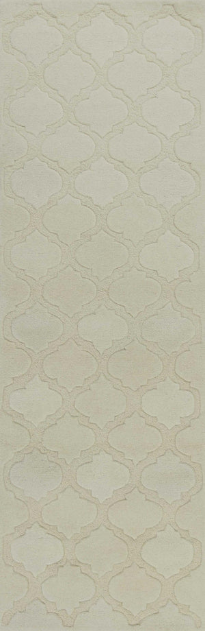 2'3" x 7'6" Runner Wool Ivory Area Rug