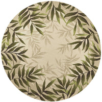 7'6" Round UV-treated Polypropelene Sand Area Rug