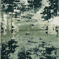 6'7" x 9'6" Polyester Silver Charcoal Area Rug