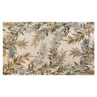 6' Ivory Hand Tufted Tropical Indoor Area Rug