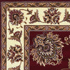 7'7" x 10'10" Polypropelene Red-Ivory Area Rug