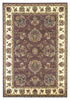 7'7" x 10'10" Polypropelene Plum-Ivory Area Rug