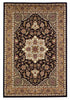 7'7" x 10'10" Polypropelene Black-Beige Area Rug