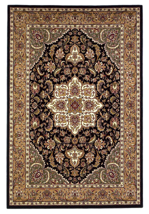 7'7" x 10'10" Polypropelene Black-Beige Area Rug