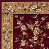 7'7" x 10'10" Polypropelene Red-Beige Area Rug