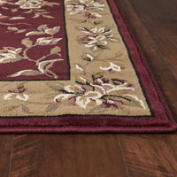 7'7" x 10'10" Polypropelene Red-Beige Area Rug