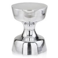 13"x 13"x 16.5" Buffed Reloj Hour Glass Stool