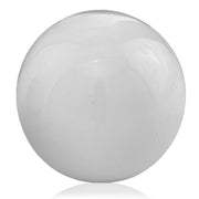 3" White Enameled Aluminum Decorative Sphere