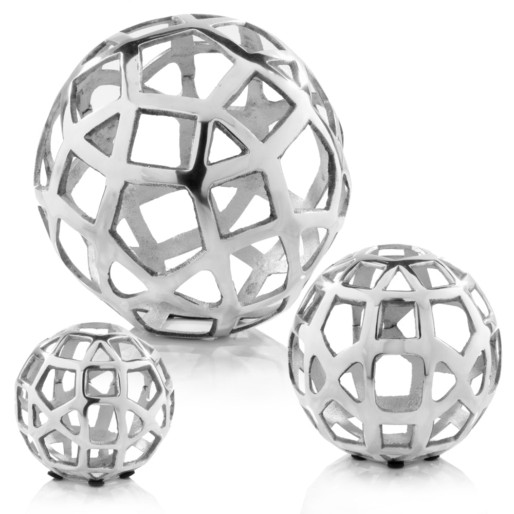 6"x 6"x 6" Buffed Perforado Pierced - Sphere