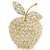 5.5"x 5.5"x 8" Gold Manzana Cristal Apple