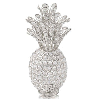 6"x 6"x 12.5" Silver Pina Cristal Pineapple