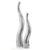 3.5"x 6"x 32" Buffed Curva Tall Wiggly Vases - Set of 2