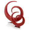 4.5"x 14.5"x 17" Buffed Espiral LG Red Spiral Sculpture