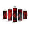 5 Piece Wooden Wall Decor with Rose Petal Imprint, Red and Black