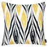 Black and Yellow Zig Zag Decorative Throw Pillow Cover