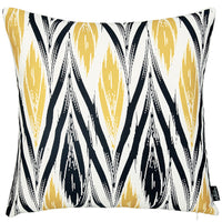 Black and Yellow Zig Zag Decorative Throw Pillow Cover