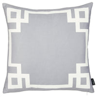 Light Grey and White Geometric Decorative Throw Pillow Cover