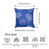 Square Blue Coral Reef Decorative Throw Pillow Cover