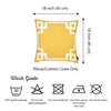 Yellow and White Geometric Decorative Throw Pillow Cover