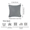 17"x 17" Grey Jacquard Decorative Throw Pillow Cover